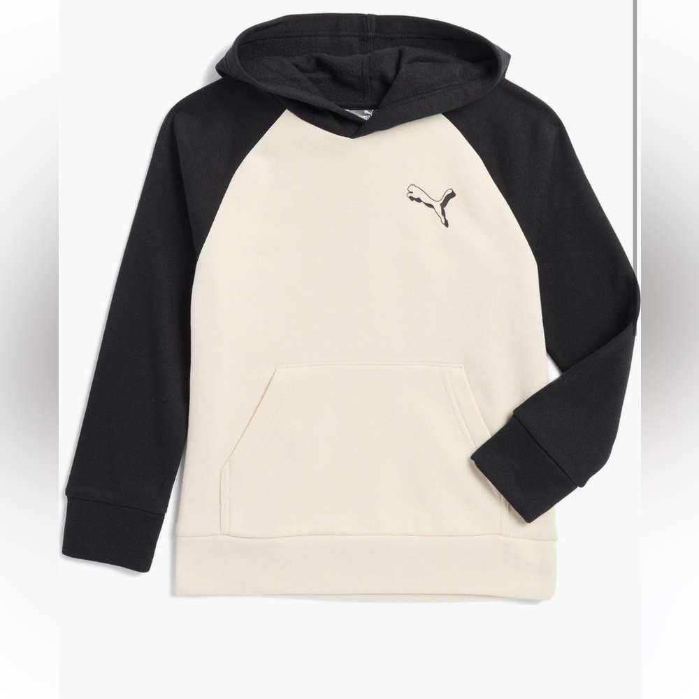 Puma Kids Black and Cream Hoodie